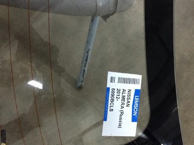 Установка заднего стекла Nissan Almera 2012-